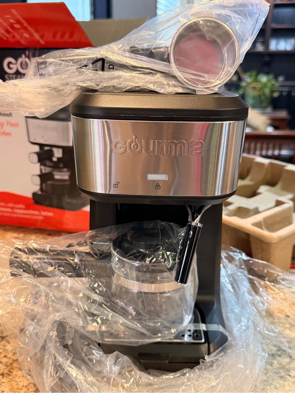 Gourmia Black & Stainless Steel Espresso Machine